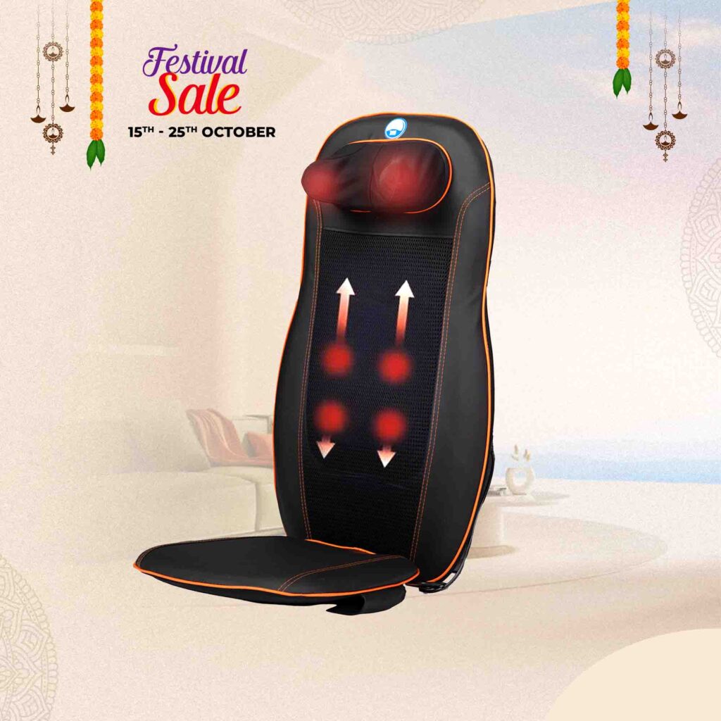 Portable Back Seat Massager Arg 708 Black