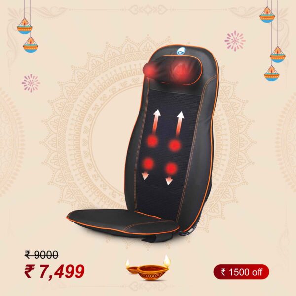Portable Back Seat Massager Arg 708 Black