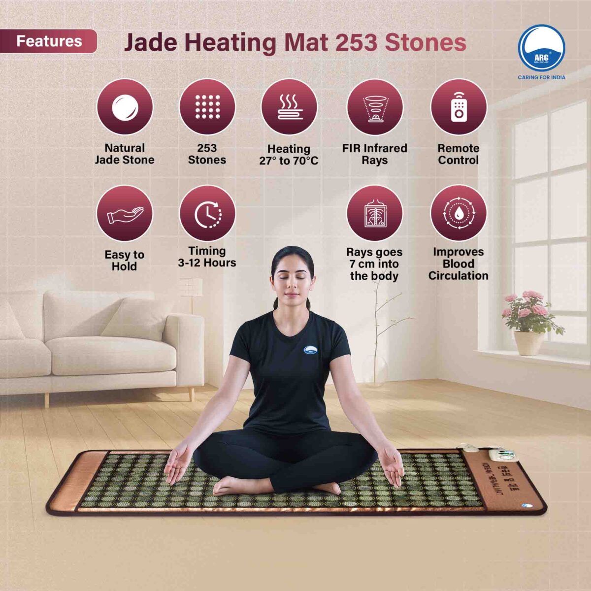 Jade Heating Mat 45cm X 95cm 253 Stone Arg 718E - Image 9