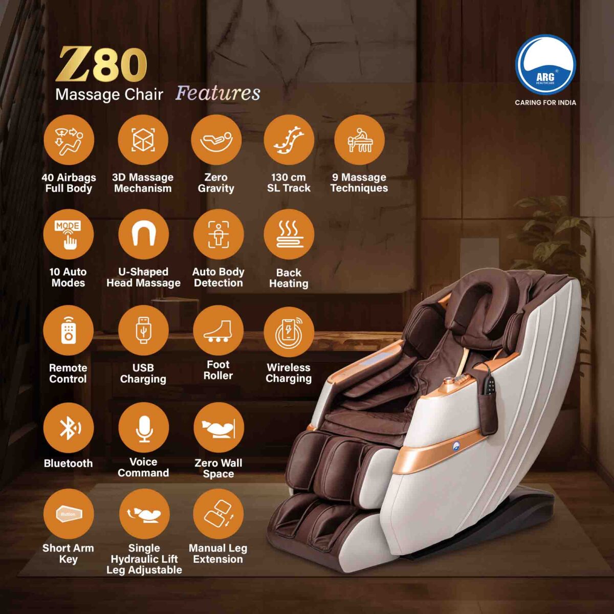 3D Full Body Zero Gravity Luxury Massage Chair  Z80 - Image 9