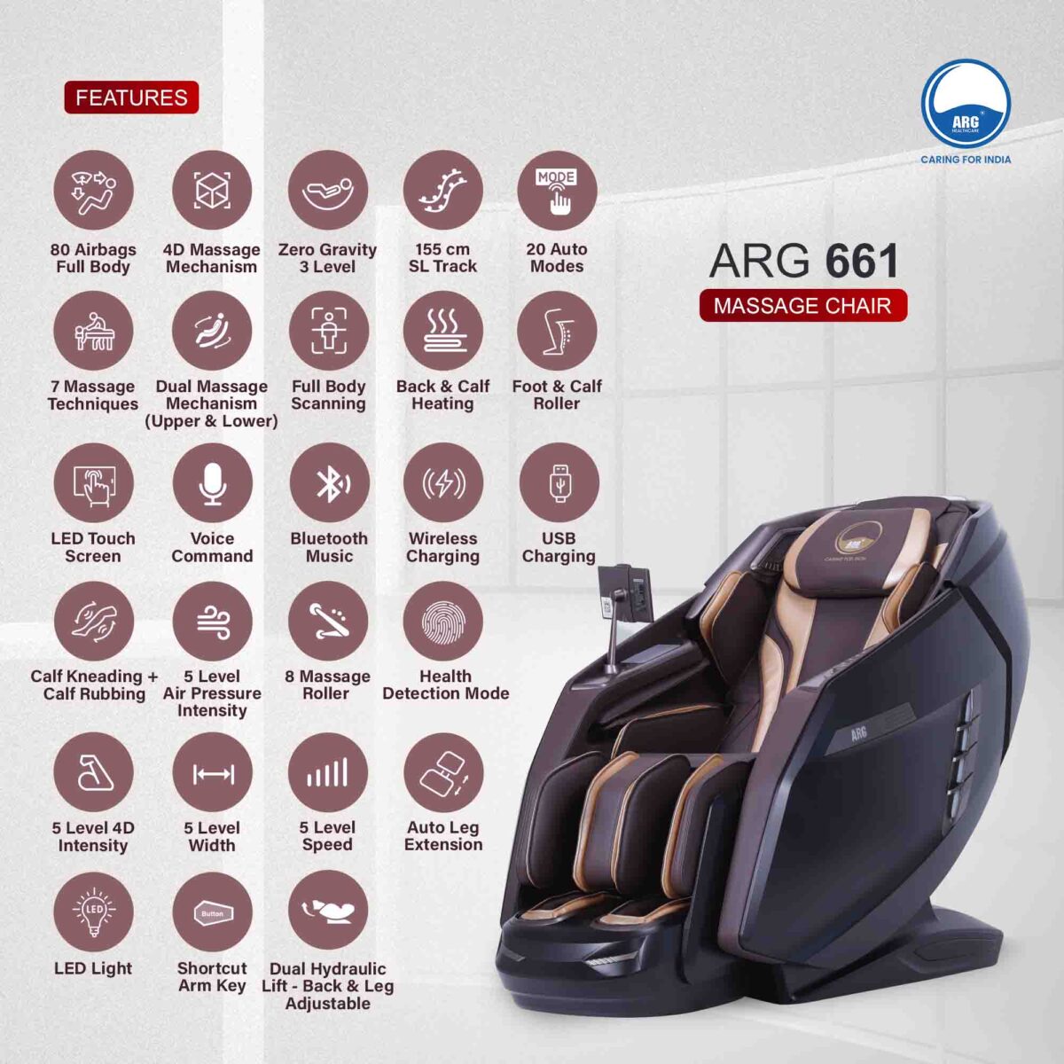4D Luxury Massage Chair  661 - Image 5