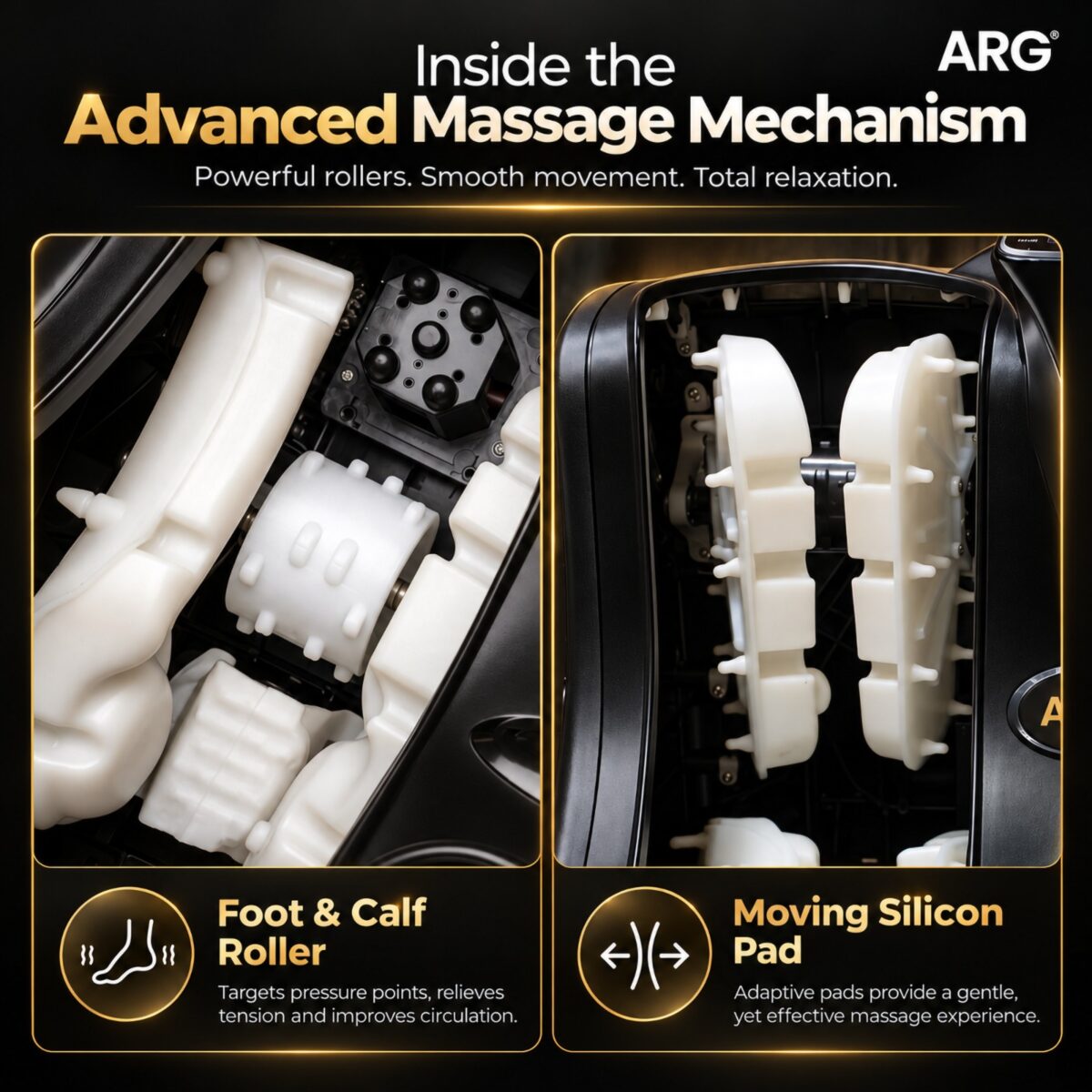 ARG Foot & Calf Massager 724 – Black - Image 4