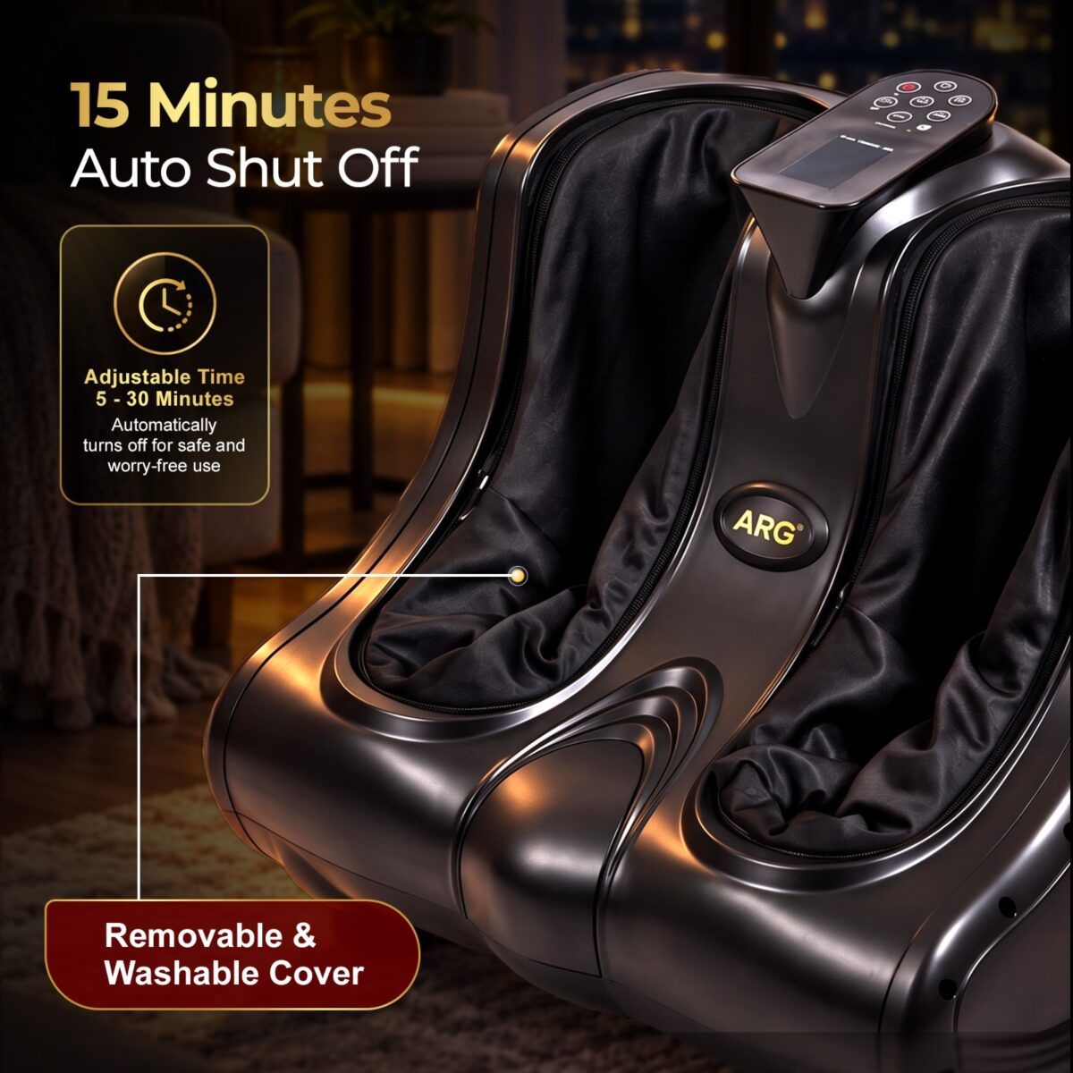 ARG Foot & Calf Massager 724 – Black - Image 7