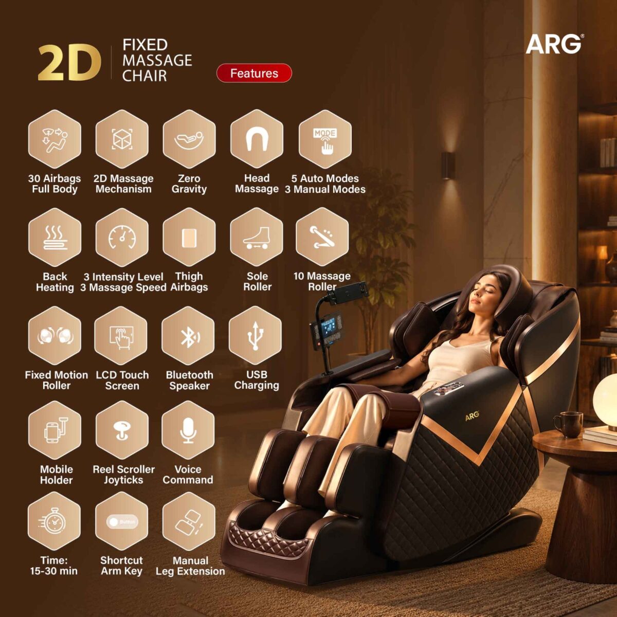 ARG 2D FIXED MASSAGE CHAIR - Image 6