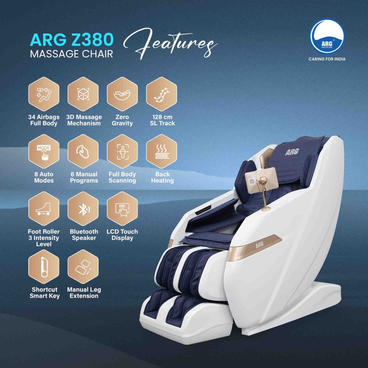 ARG Z380 Massage Chair - 3D  ZERO GRAVITY MASSAGE CHAIR - Image 6