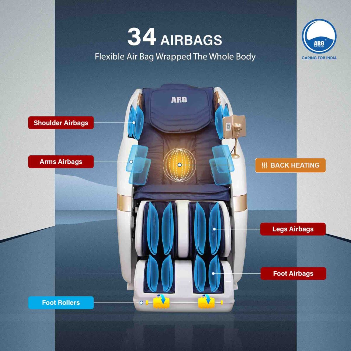 ARG Z380 Massage Chair - 3D  ZERO GRAVITY MASSAGE CHAIR - Image 7